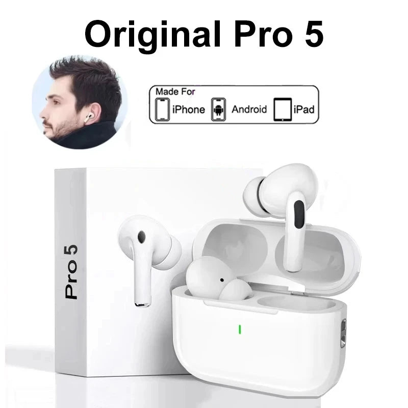 Air pro 5 TWS Max Auriculares Inalámbricos Bluetooth Encaje Deportivo Cancelación De Ruido Para iPhone Android Con Microfono Resistente Al Agua